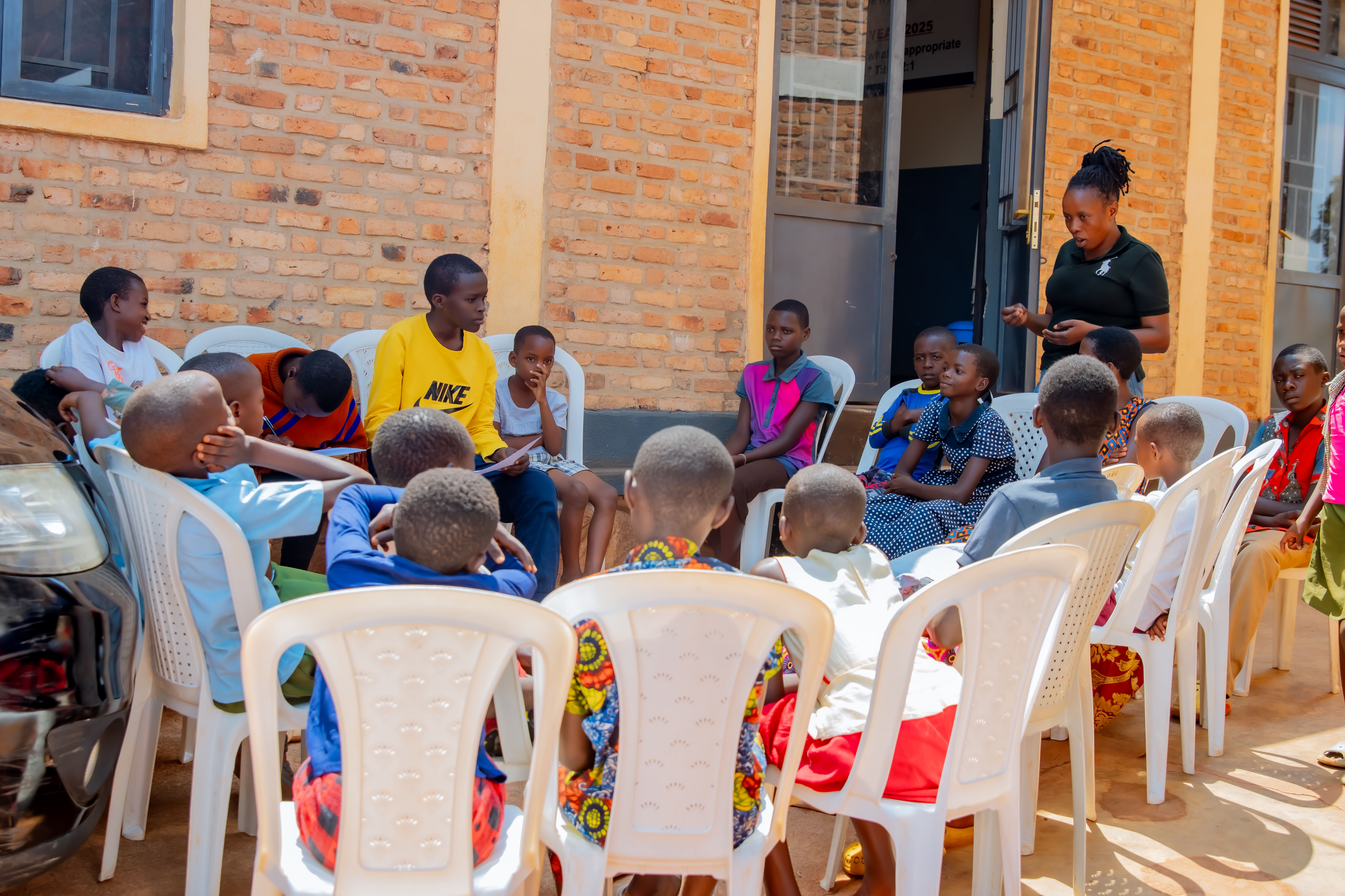 Youth participating in goal-setting workshop